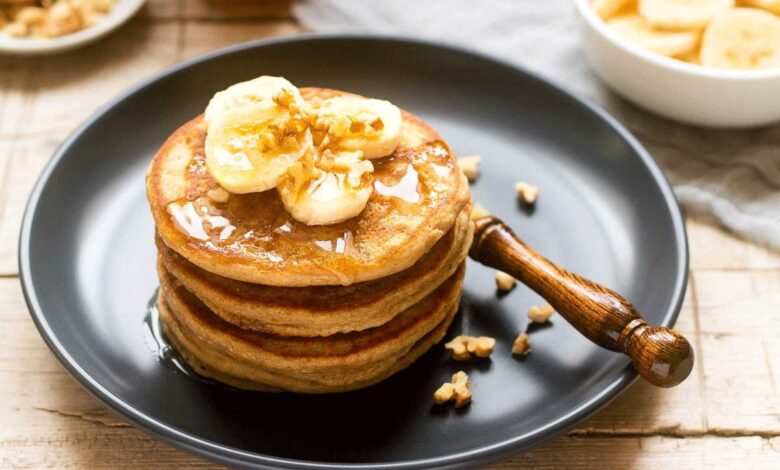 Eggless Banana Pancake is a great dish for breakfast