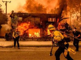 Fire broke out again in Los Angeles