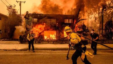 Fire broke out again in Los Angeles