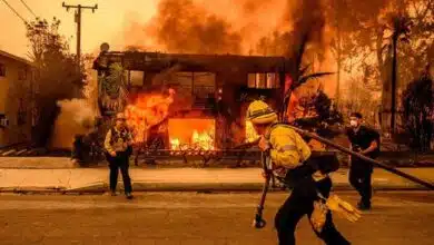Fire broke out again in Los Angeles