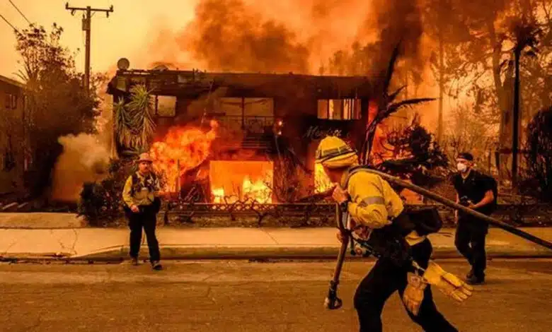 Fire broke out again in Los Angeles