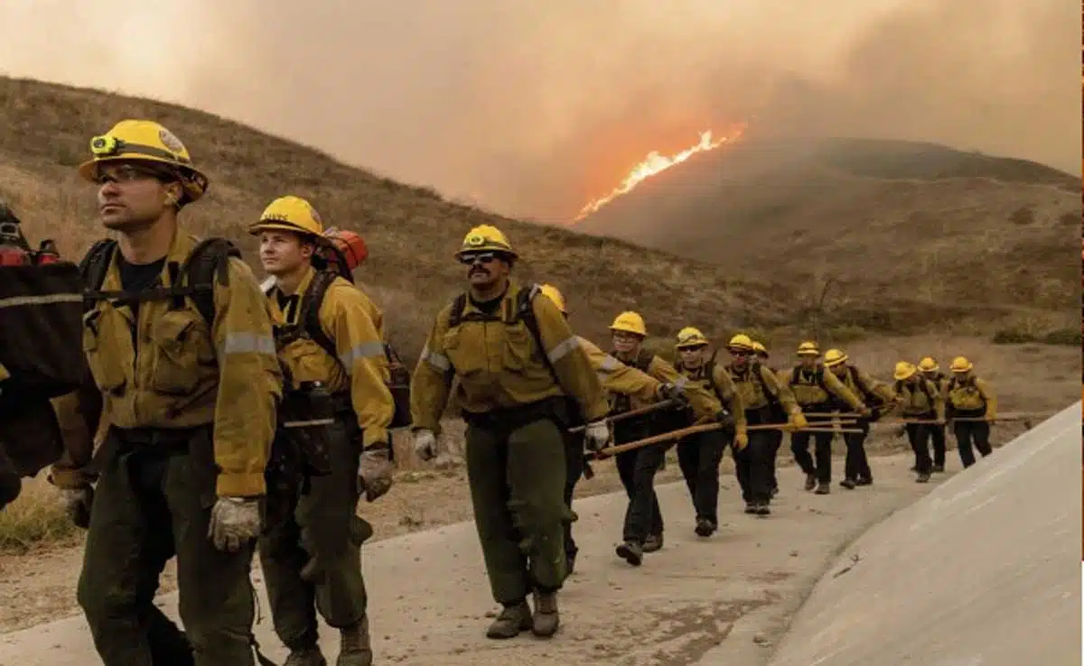 Fire broke out again in Los Angeles