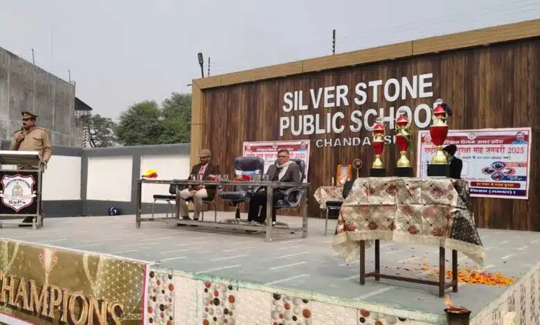 Traffic safety campaign in Sambhal