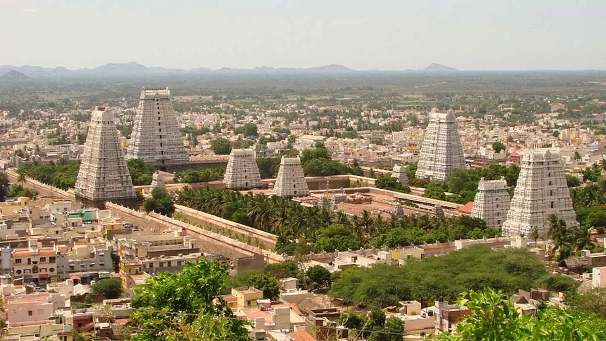 Nandi face the sacred mountain at Tiruvannamalai?