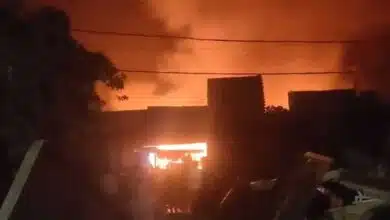 Ghaziabad: A massive fire broke out in a scrap warehouse in Bhopura area.