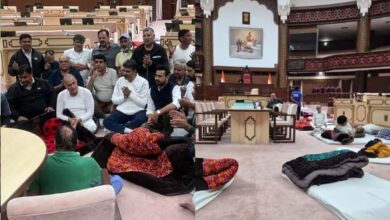 Congress MLAs staged a sit-in protest in Rajasthan