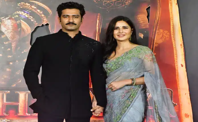 Vicky Kaushal and Katrina Kaif arrived hand in hand at the screening of Chhaava film.