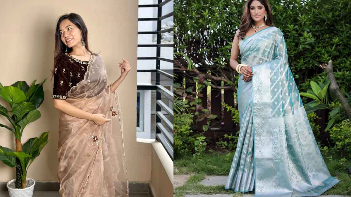 Trending Glass Tissue Saree is the new fashion identity of Bollywood