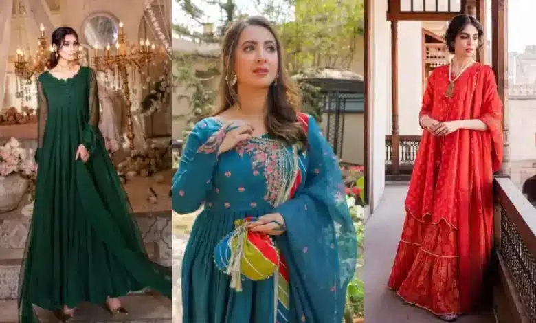 5 Beautiful Floor-Length Embroidered Dresses for Eid