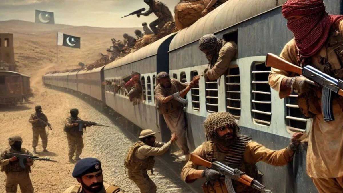 Armed men opened fire on a train going from Pakistan to Peshawar