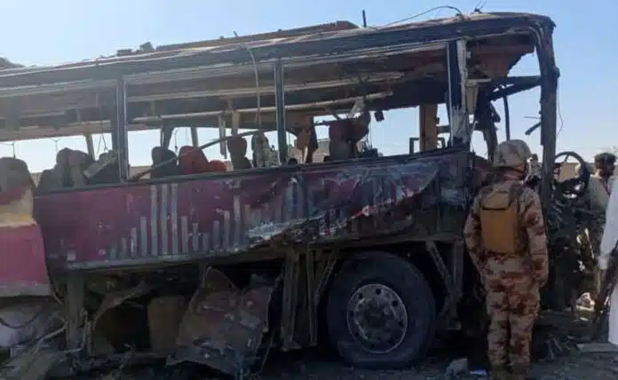 Bomb blast near bus carrying security forces in Balochistan; 5 killed, 10 injured