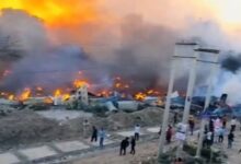 Fire at Gurugram's Basai Chowk, many huts burnt to ashes