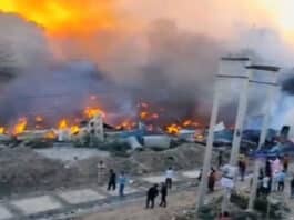 Fire at Gurugram's Basai Chowk, many huts burnt to ashes