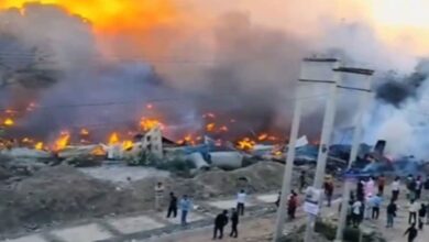 Fire at Gurugram's Basai Chowk, many huts burnt to ashes