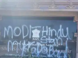 After Hindu temple vandalised in California, Centre calls it "hateful act"
