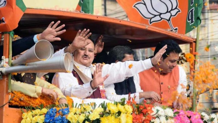 JP Nadda addressed the public meeting in Tripura