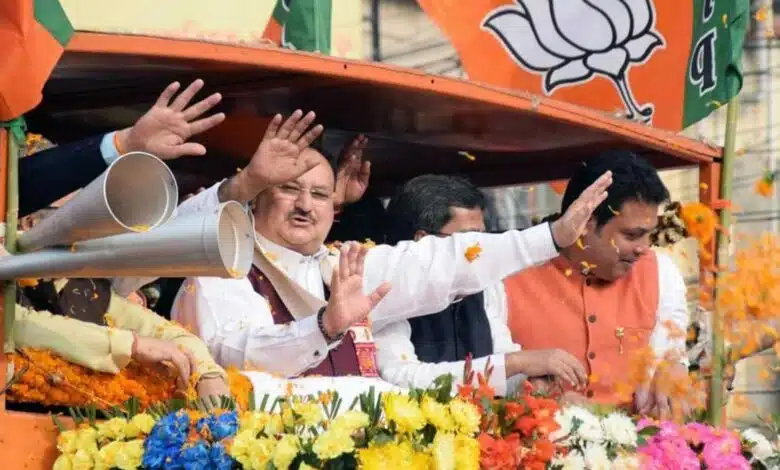 JP Nadda addressed the public meeting in Tripura