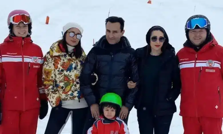 Kareena Kapoor is holidaying with her kids in the snowy valleys