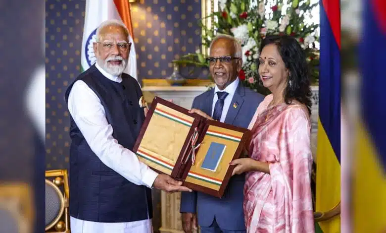 The Prime Minister of Mauritius awarded the country's highest honor to PM Modi