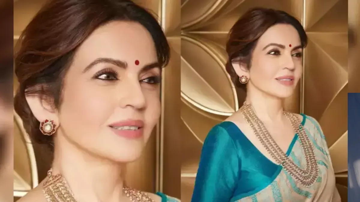 Nita Ambani's glamorous look in brown saree!