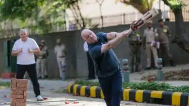 PM Luxon and Ross Taylor played cricket in Delhi