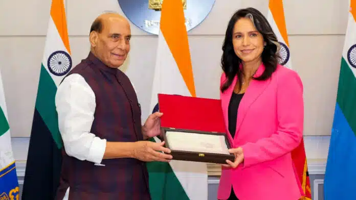 Rajnath Singh raised the issue of Khalistani activities in his meeting with Tulsi Gabbard