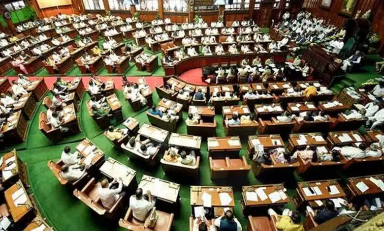 Dispute between Congress and BJP on Muslim reservation in Karnataka, Rajya Sabha adjourned till 2 pm