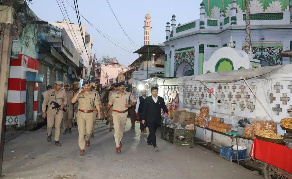 Foot patrolling conducted in Sambhal in view of upcoming festivals