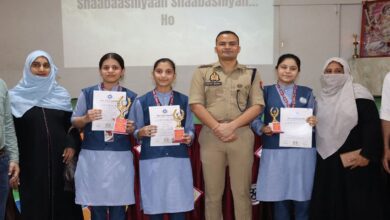 Superintendent of Police honored meritorious students in Sambhal
