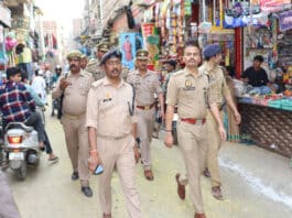 In Sambhal, SP did foot patrolling to maintain law and order