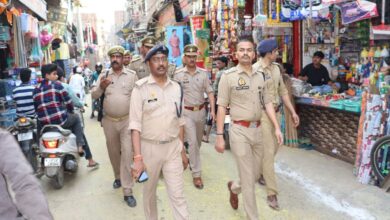 In Sambhal, SP did foot patrolling to maintain law and order