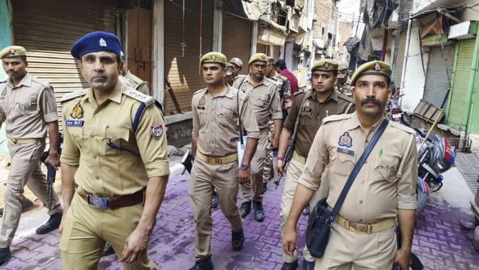 Sambhal police conducted a flag march, monitored the situation with drones amid festival celebrations