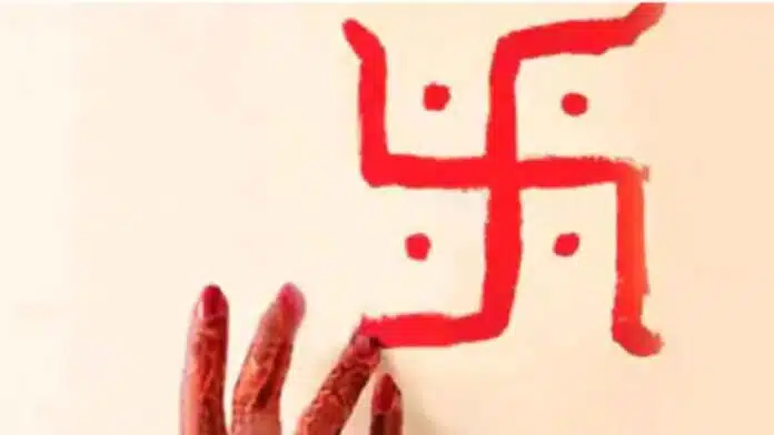 Swastika on main door Importance and rules of making it