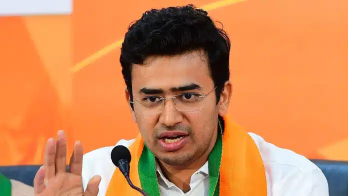 Tejasvi Surya attacks Congress: Political turmoil over 4% tender quota