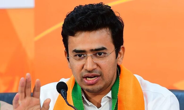 Tejasvi Surya attacks Congress: Political turmoil over 4% tender quota