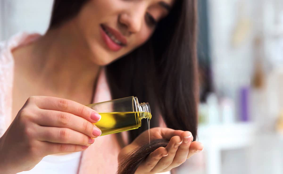 Protect your skin from chemical colours by applying this oil on face and hair