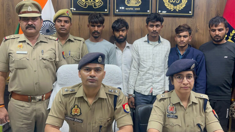 Sambhal पुलिस की बड़ी कार्रवाई, 24 घंटे में लूट का खुलासा, छह लुटेरे गिरफ्तार