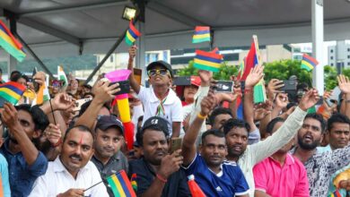 people gathered to see PM Modi in Mauritius