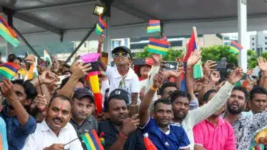 people gathered to see PM Modi in Mauritius