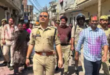 Administrative vigilance on Holi festival in Sambhal, District Magistrate and Superintendent of Police did foot patrolling