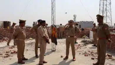 Superintendent of Police inspected the construction of Satyavart police post in Sambhal