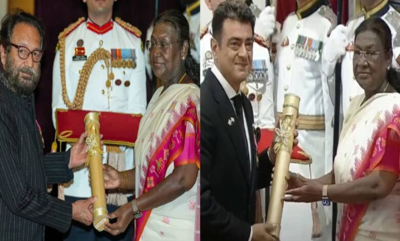 Ajith Kumar and Shekhar Kapoor honored with Padma Bhushan