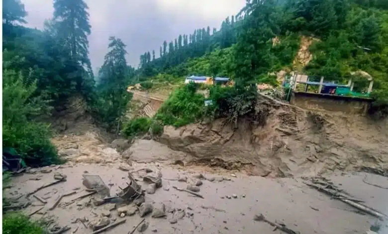 Natural disaster in Ramban, Jammu-Kashmir, loss of life and property due to cloudburst