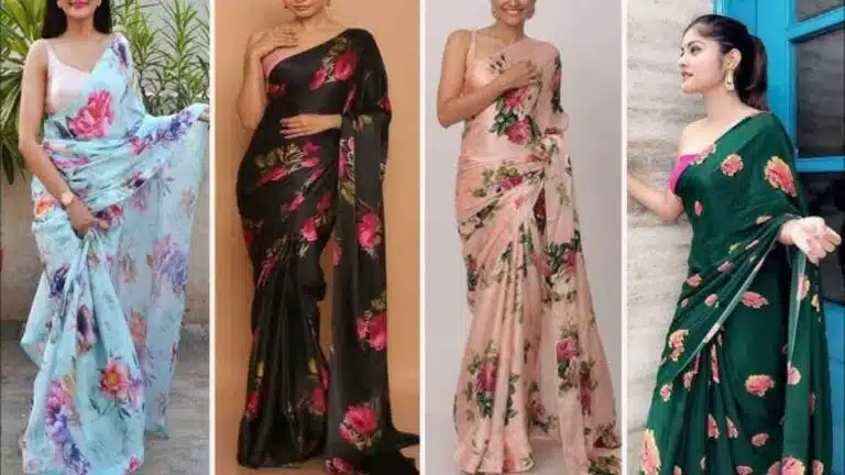Floral Saree Designs: स्टाइल में लगाएं खूबसूरती का तड़का!