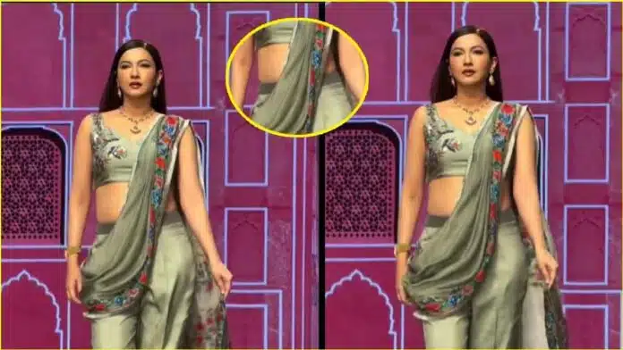 Gauhar Khan walked the ramp with her baby bump