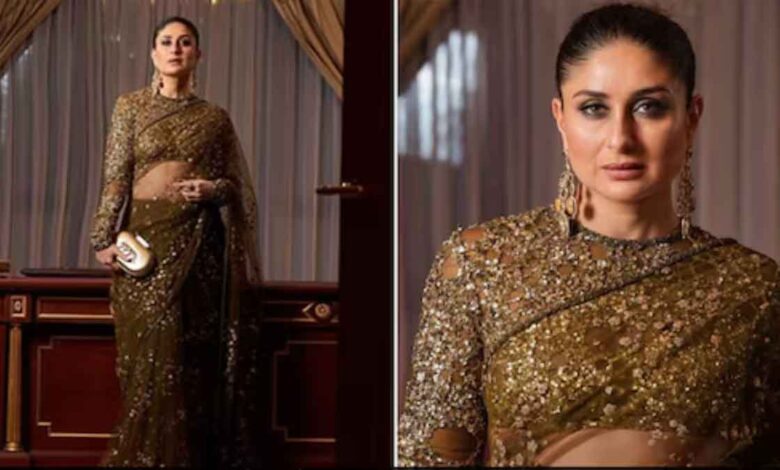 Kareena Kapoor looks charming in a net saree!