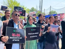 Mehbooba Mufti condemns Pahalgam terror attack, takes part in protest