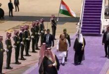 PM Modi reached Jeddah, Saudi Arabia, he was welcomed with a 21-gun salute