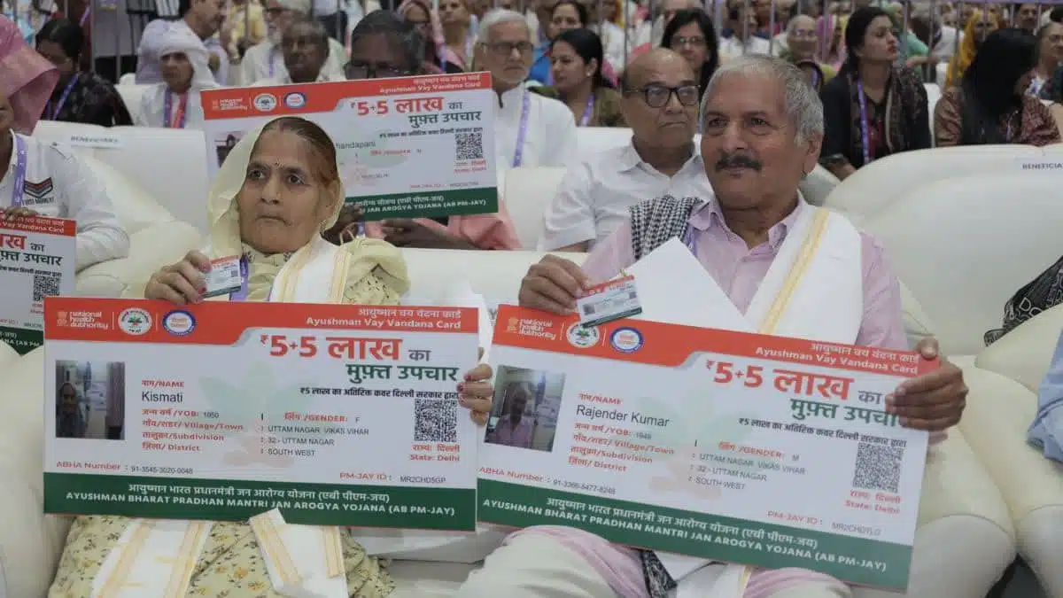 Pradhan Mantri Vaya Vandana Yojana: Ayushman Bharat cards distributed to senior citizens of 70+ age in Delhi