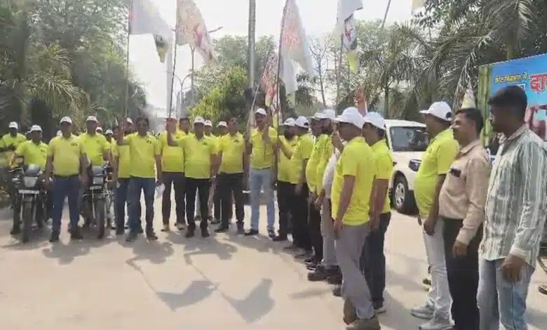 Dhampur Bio Organics' massive campaign against top borer pest in Asmoli police station area of Sambhal